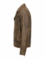 Men’s Brown Premium Leather Jacket Left 