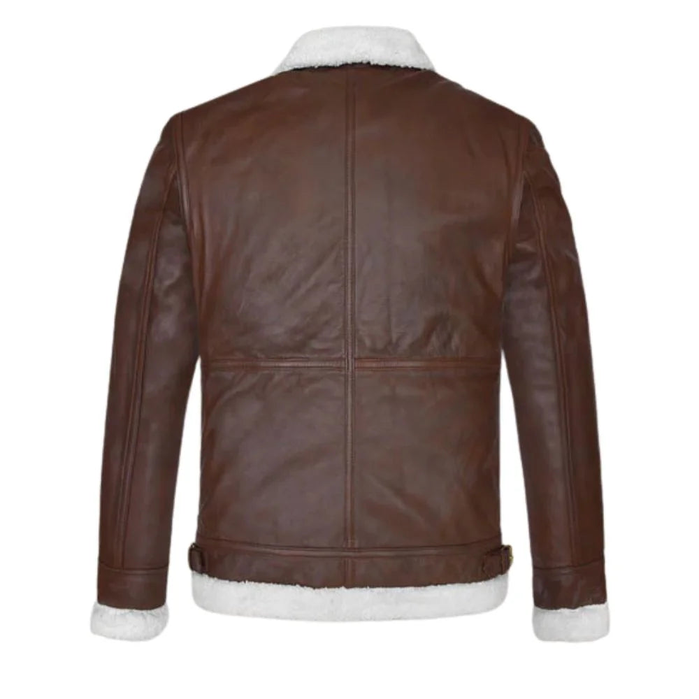 Men’s Brown Shearling Leather Jacket