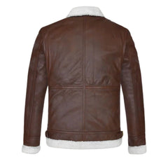 Men’s Brown Shearling Leather Jacket