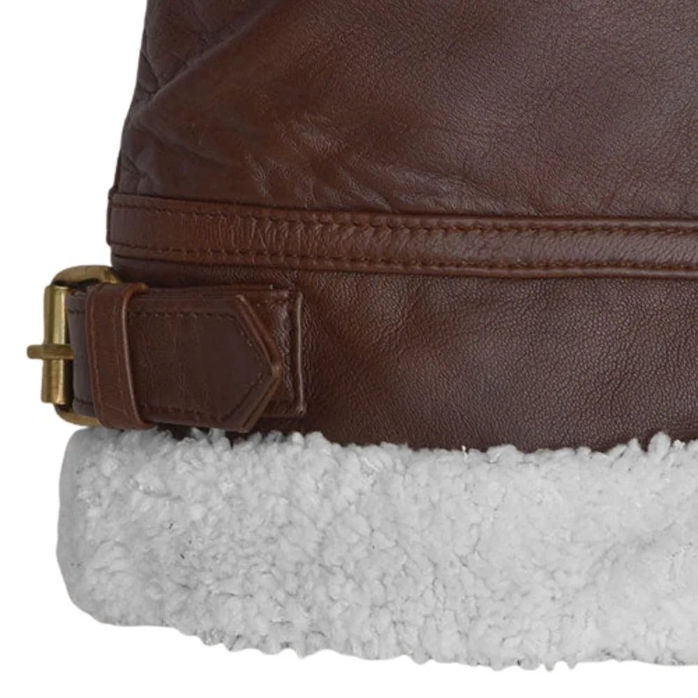Men’s Brown Shearling Leather Jacket