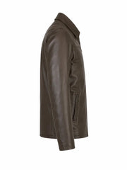 Men’s Brown Sheepskin Leather Jacket Right 