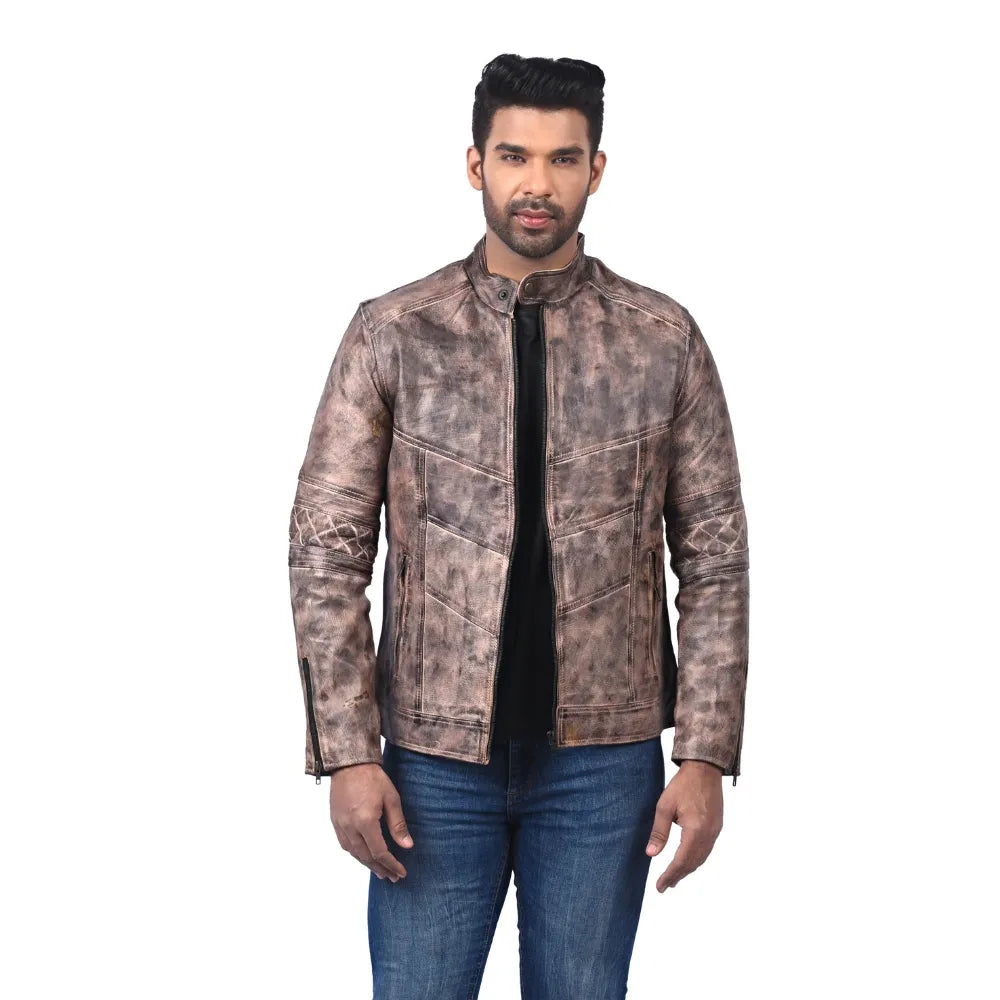 Men’s Brown Stoneway Leather Jacket