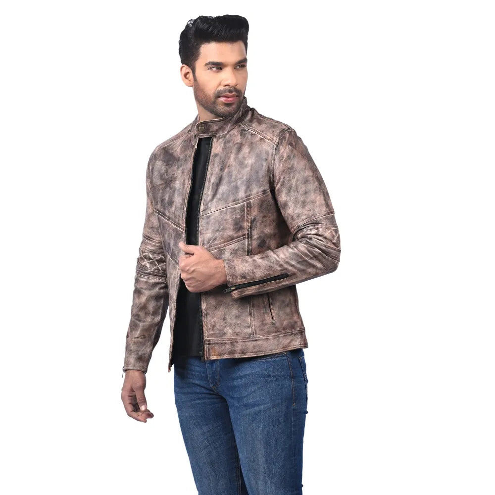Men’s Brown Stoneway Leather Jacket