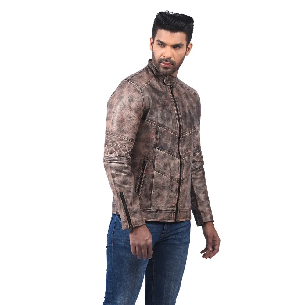 Men’s Brown Stoneway Leather Jacket