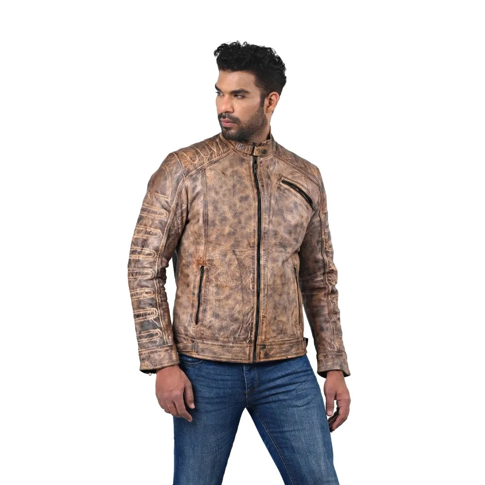 Men’s Brown Terraforge Leather Jacket