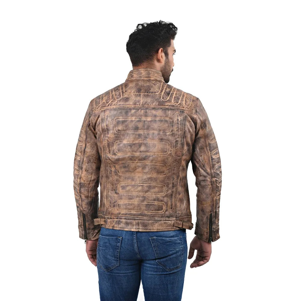 Men’s Brown Terraforge Leather Jacket