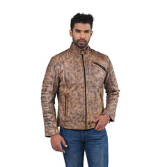 Men’s Brown Terraforge Leather Jacket