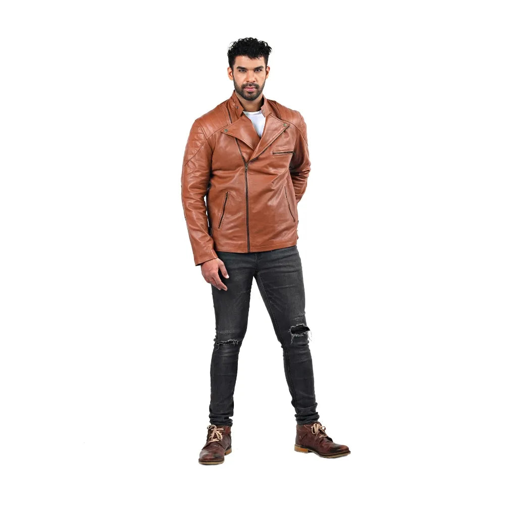 Men’s Brown Veyron Leather Jacket