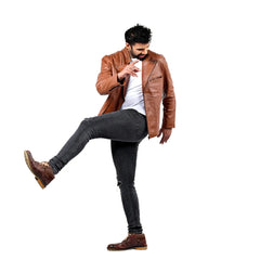 Men’s Brown Veyron Leather Jacket