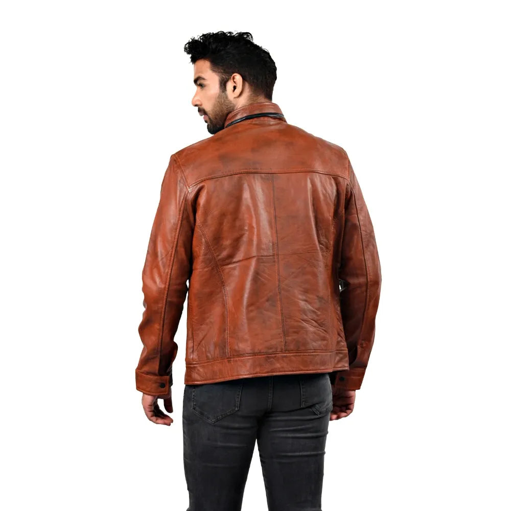 Men’s Brown Xavron Leather Jacket