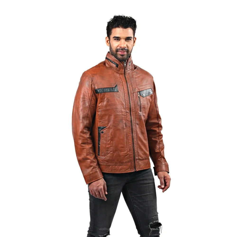 Men’s Brown Xavron Leather Jacket
