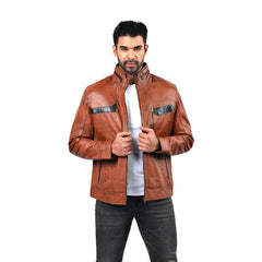 Men’s Brown Xavron Leather Jacket