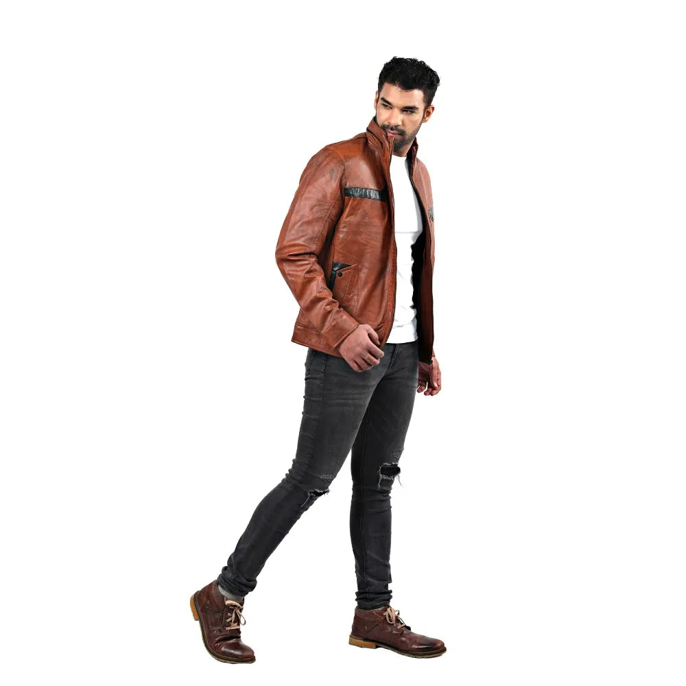 Men’s Brown Xavron Leather Jacket