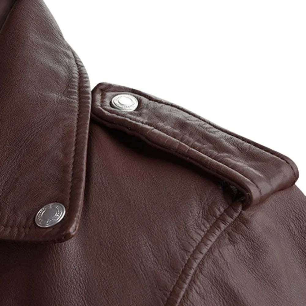 Men’s Burgundy Leather Jacket