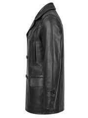 Men's Button up Leather Blazer