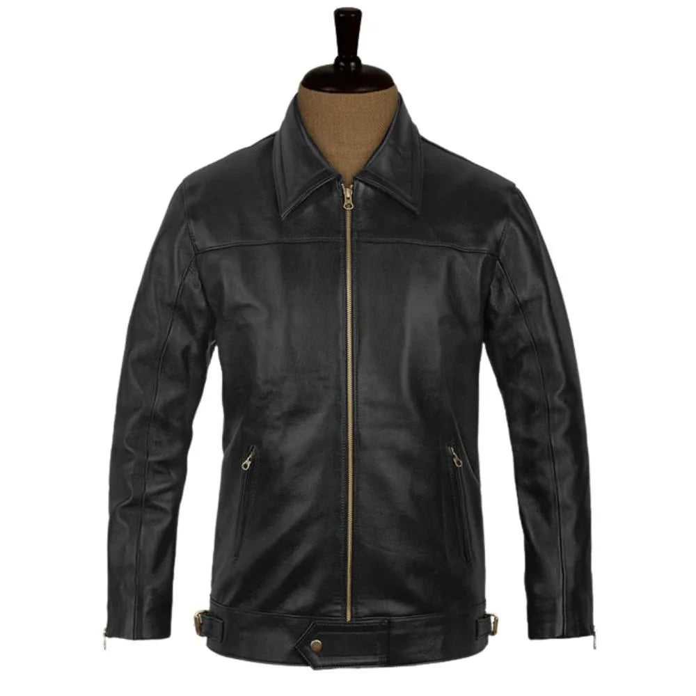 Men’s Casual Black Leather Jacket