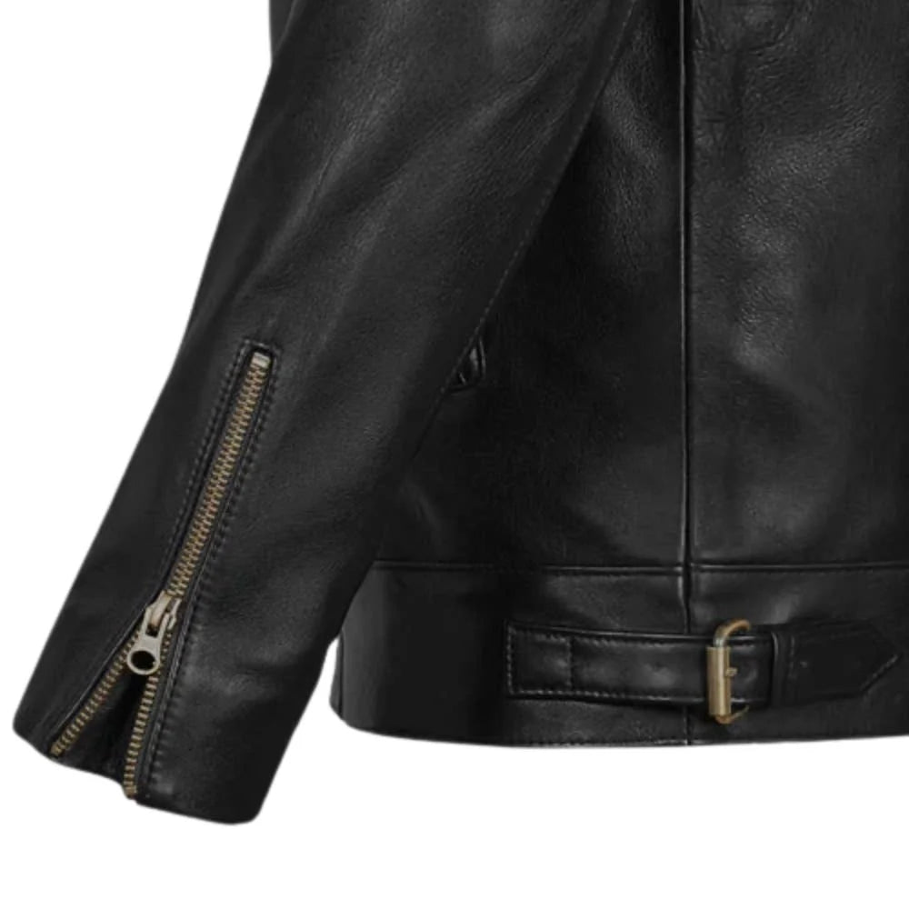 Men’s Casual Black Leather Jacket