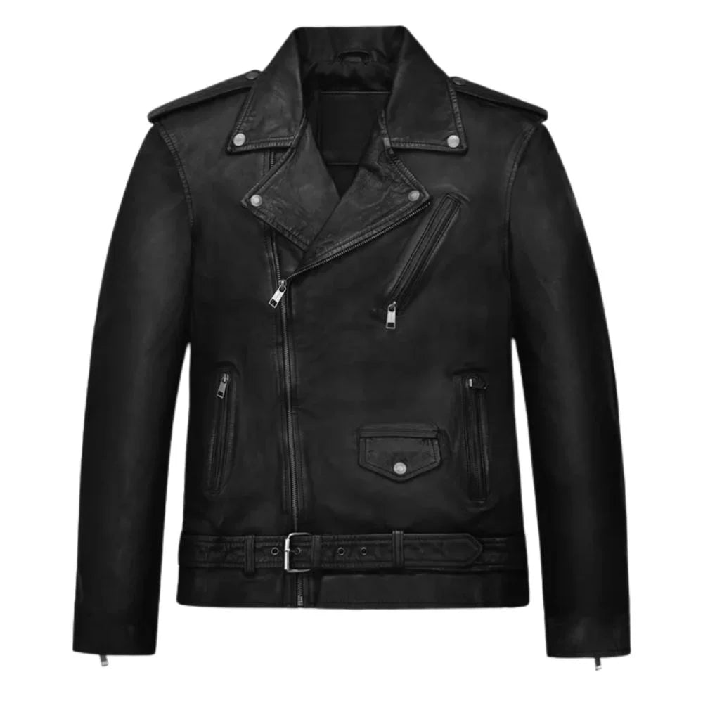 Men’s Classic Black Brando Leather Jacket
