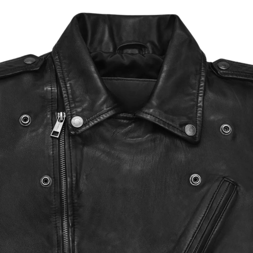 Men’s Classic Black Brando Leather Jacket