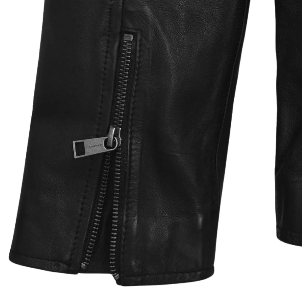 Men’s Classic Black Brando Leather Jacket