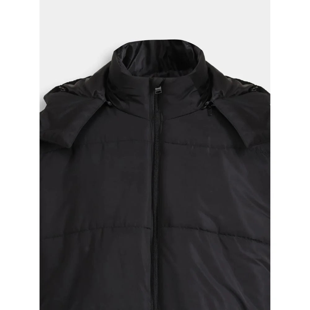 Men’s Classic Black Hooded Puffer Jacket
