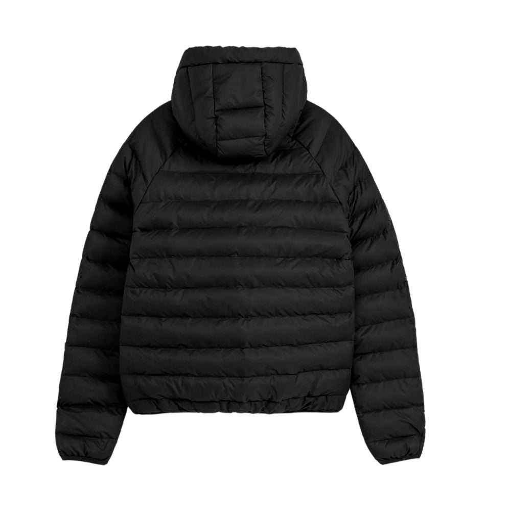  Men's Classic Black Hooded Puffer Jacket 