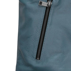 Men’s Classic Blue Leather Jacket