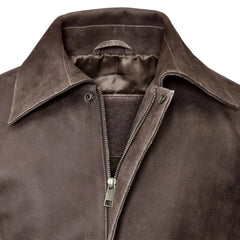 Men’s Classic Brown Suede Leather Jacket