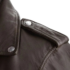 Men’s Classic Dark Brown Leather Jacket