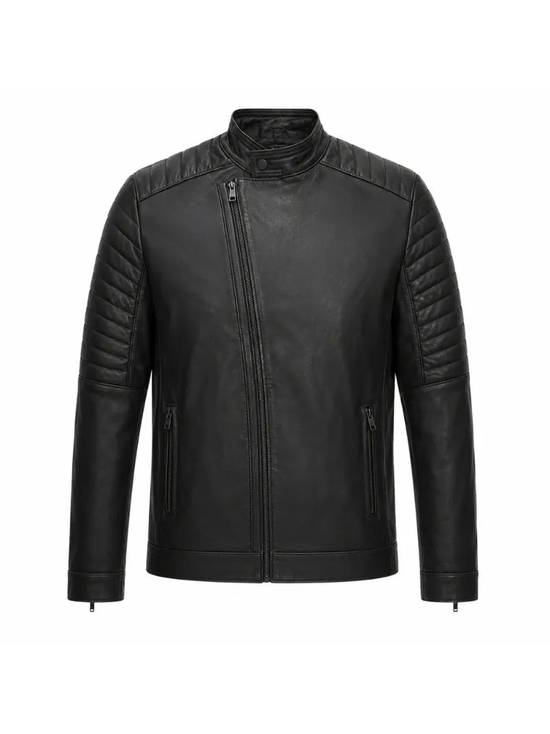 Men’s Clean Leather Jacket Front 