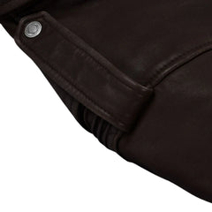 Men’s Dark Brown Asymmetrical Leather Jacket