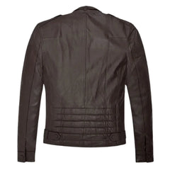 Men’s Dark Brown Multi-Pocket Leather Jacket