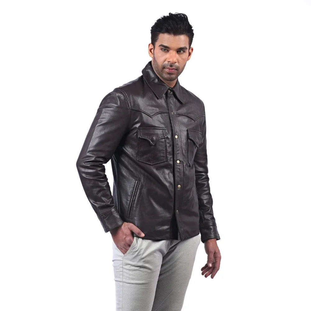 Men’s Dark Brown Norvik Leather Jacket