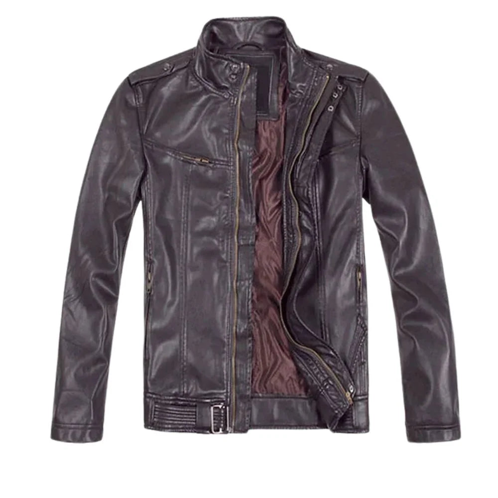 Men’s Dark Brown Real Leather Jacket
