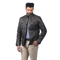 Men’s Dark Brown Ridgeway Leather Jacket