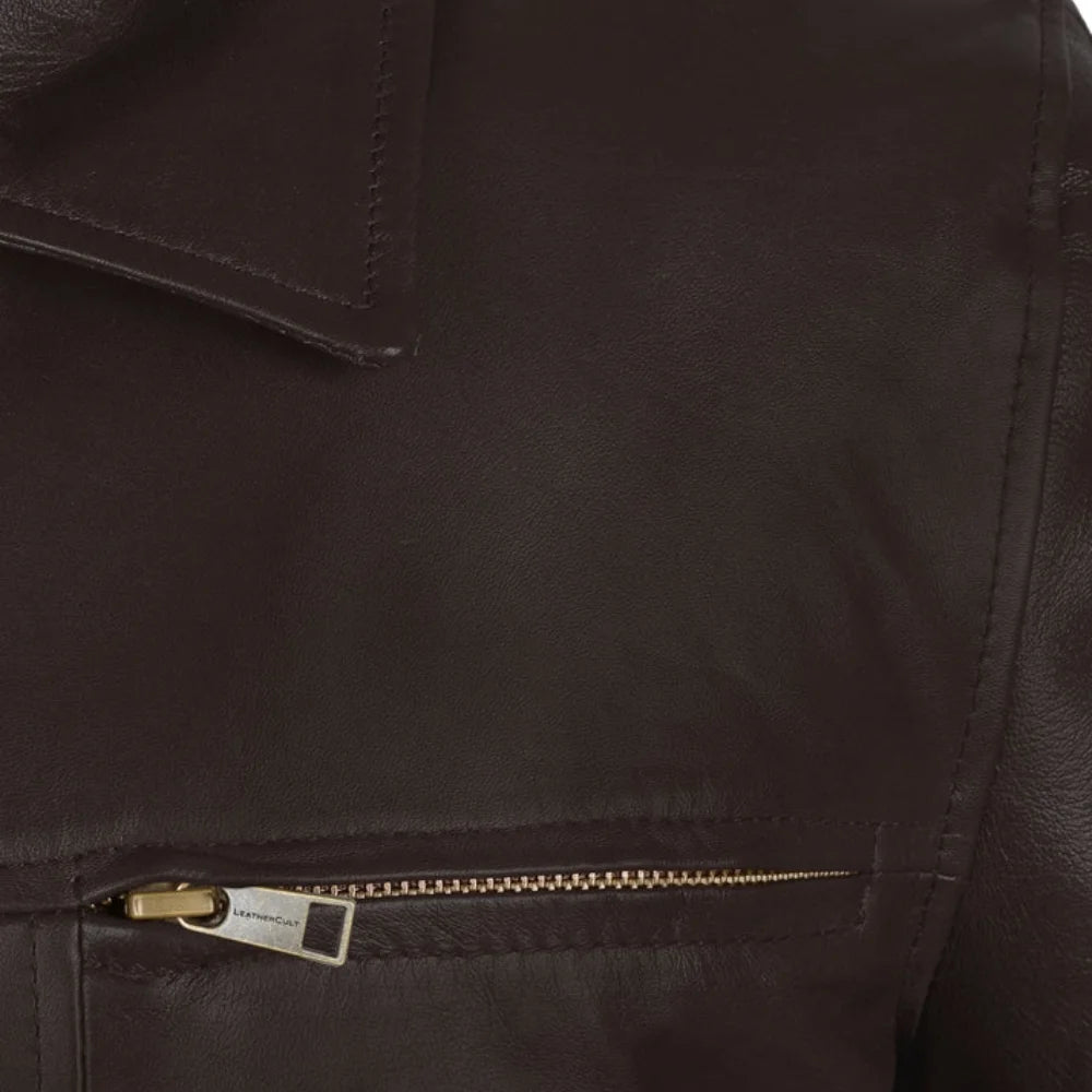 Men’s Dark Brown Standard Leather Jacket