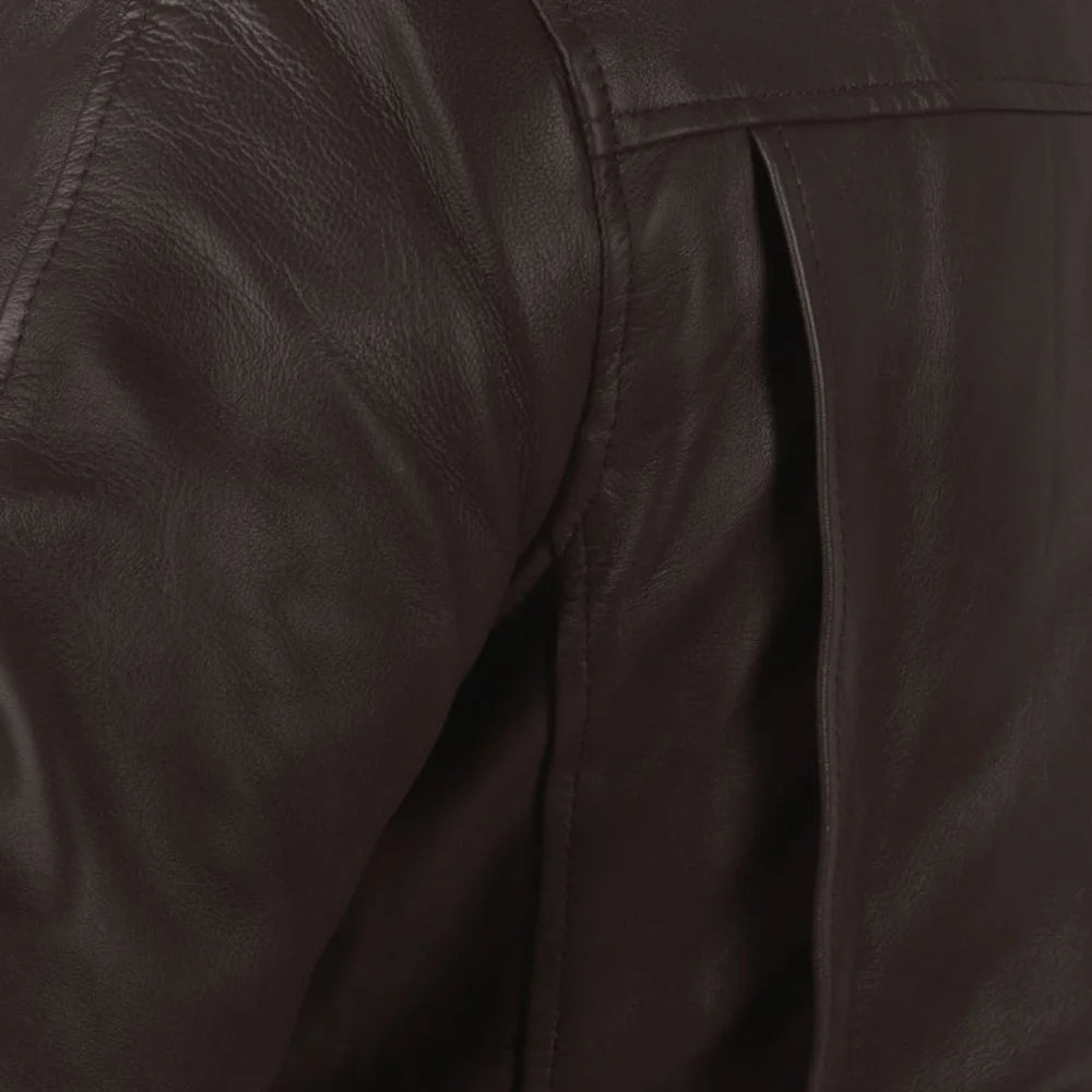 Men’s Dark Brown Standard Leather Jacket