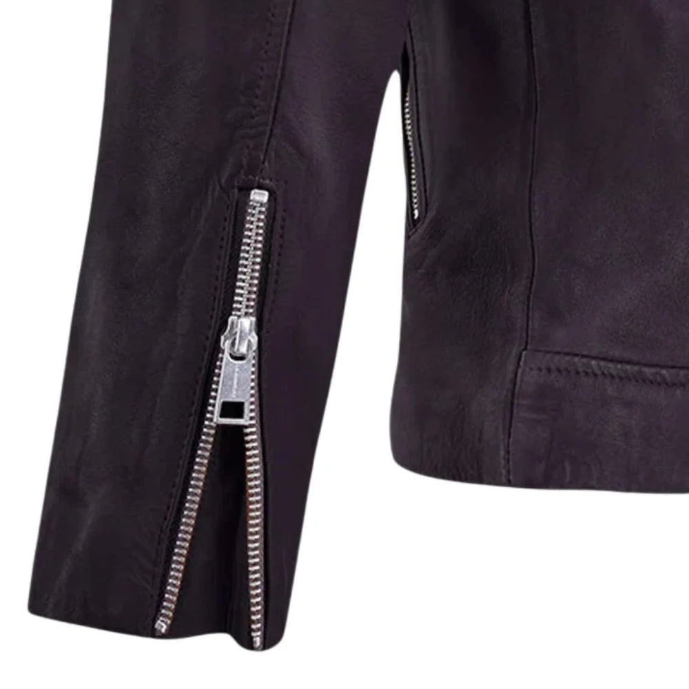 Men’s Dark Purple Leather Jacket