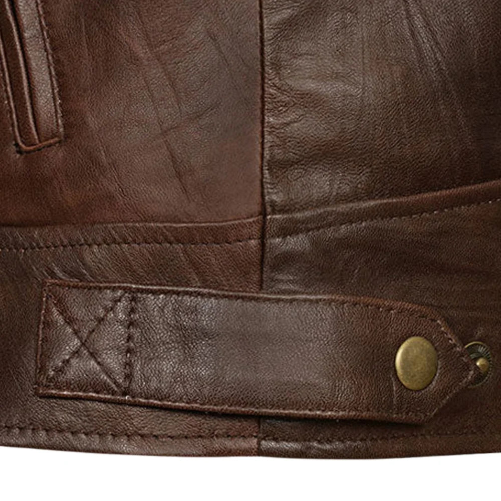 Men’s Brown Casual Leather Jacket