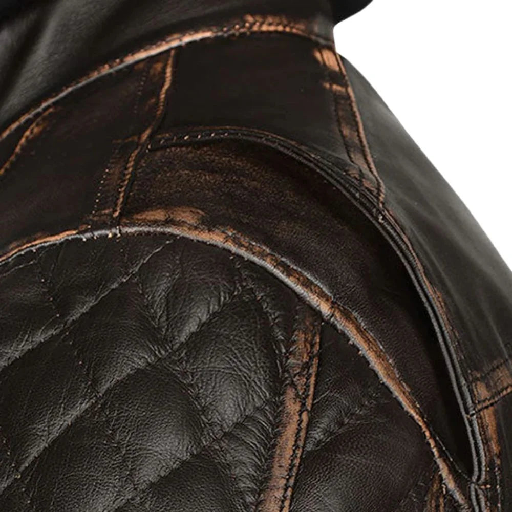 Men’s Brown Hooded Leather Jacket