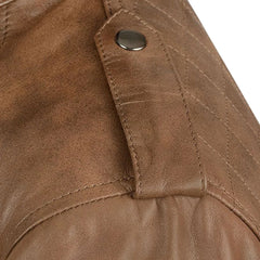 Men’s Classic Brown Quilted Leather Jacket