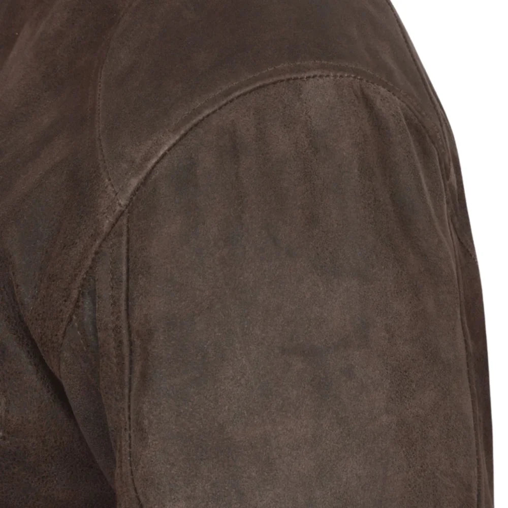 Men’s Brown Suede Leather Jacket