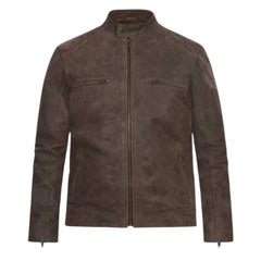 Men’s Brown Suede Leather Jacket