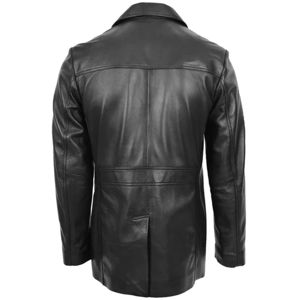 Men's Double Pocket Black Blazer