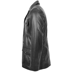 Men's Double Pocket Black Blazer