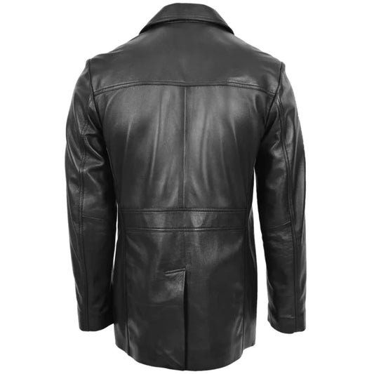 Men's Double Pocket Black Blazer