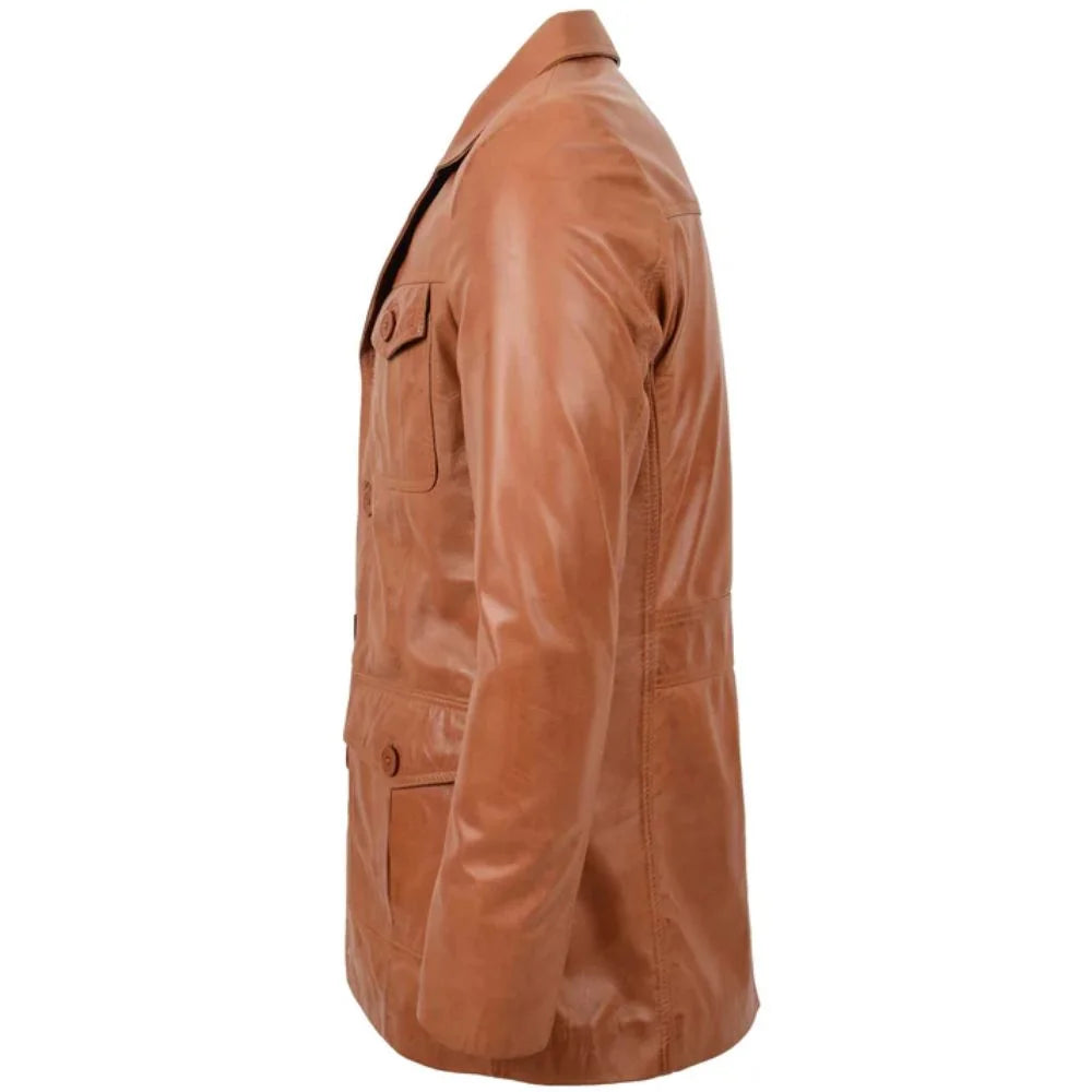 Men's Double Pocket Brown Blazer