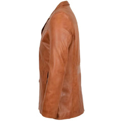 Men's Genuine Tan Leather Reefer