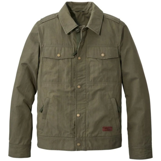 Men’s Green Cotton Trucker Jacket