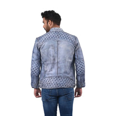 Men’s Grey Frostline Leather Jacket